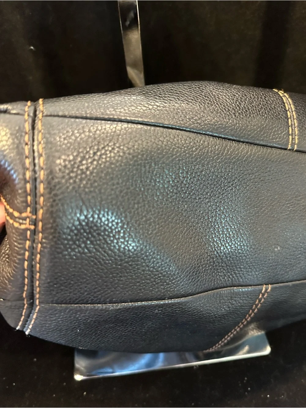 Coach 2022 Lexy Shoulder Bag in black Pebbled Leather Studded Embellishment